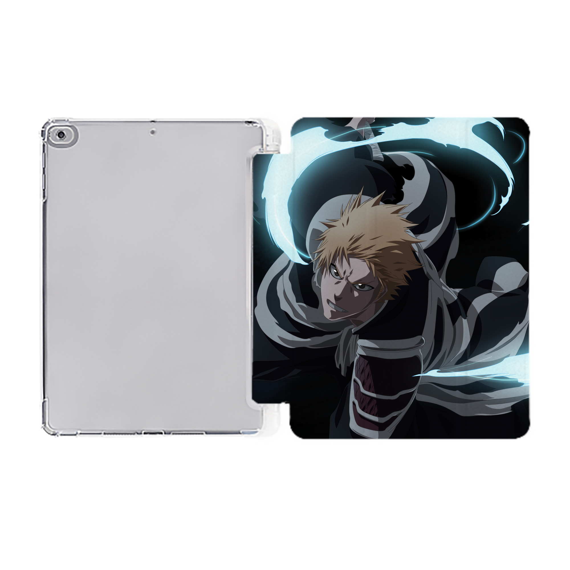 （画像用） ブリーチ BLEACH IPad ケース ペン収納付き 三つ折りスタンド PUレザー×シリコン 対応機種9.5/10.5/10.9インチ